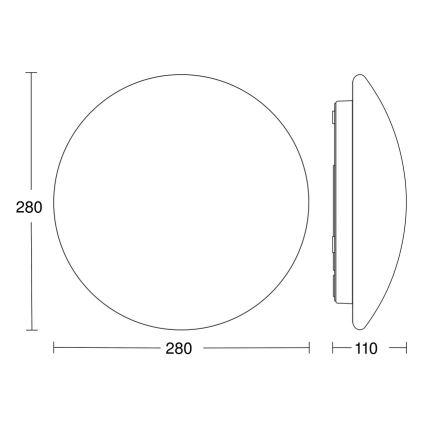 STEINEL 064808 - LED kupatilsko plafonsko svetlo sa senzorom RS PRO LED/9,5W/230V 3000K IP54