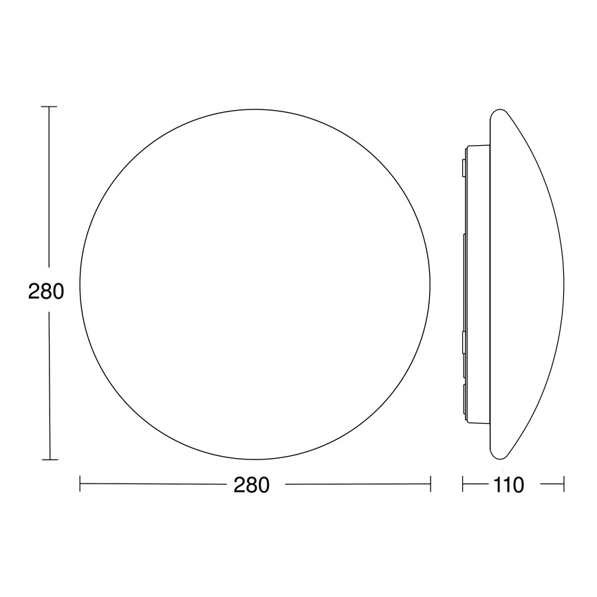 STEINEL 064808 - LED kupatilsko plafonsko svetlo sa senzorom RS PRO LED/9,5W/230V 3000K IP54