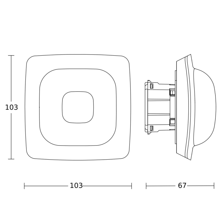 Steinel 064846 - Senzor prisustva IR QUATTRO HD-2 KNX V3.5