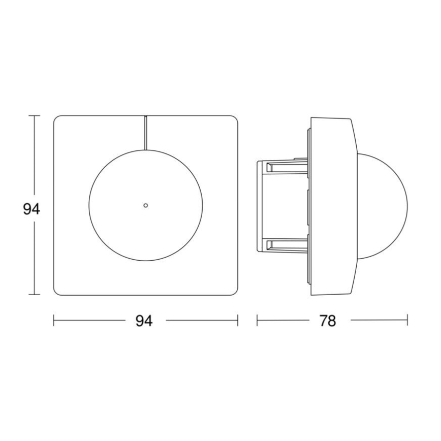 Steinel 068530 - detektor pokreta IS 3360 40 m COM1, kvadratni, crni