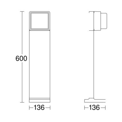 Steinel 078652 - LED prigušiva spoljašnja lampa GL 85 C 600 LED/9W/230V 3000K IP44