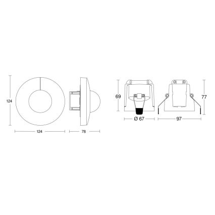 Steinel 079666 - Senzor pokreta IS 3360 KNX IP54 okrugli beli