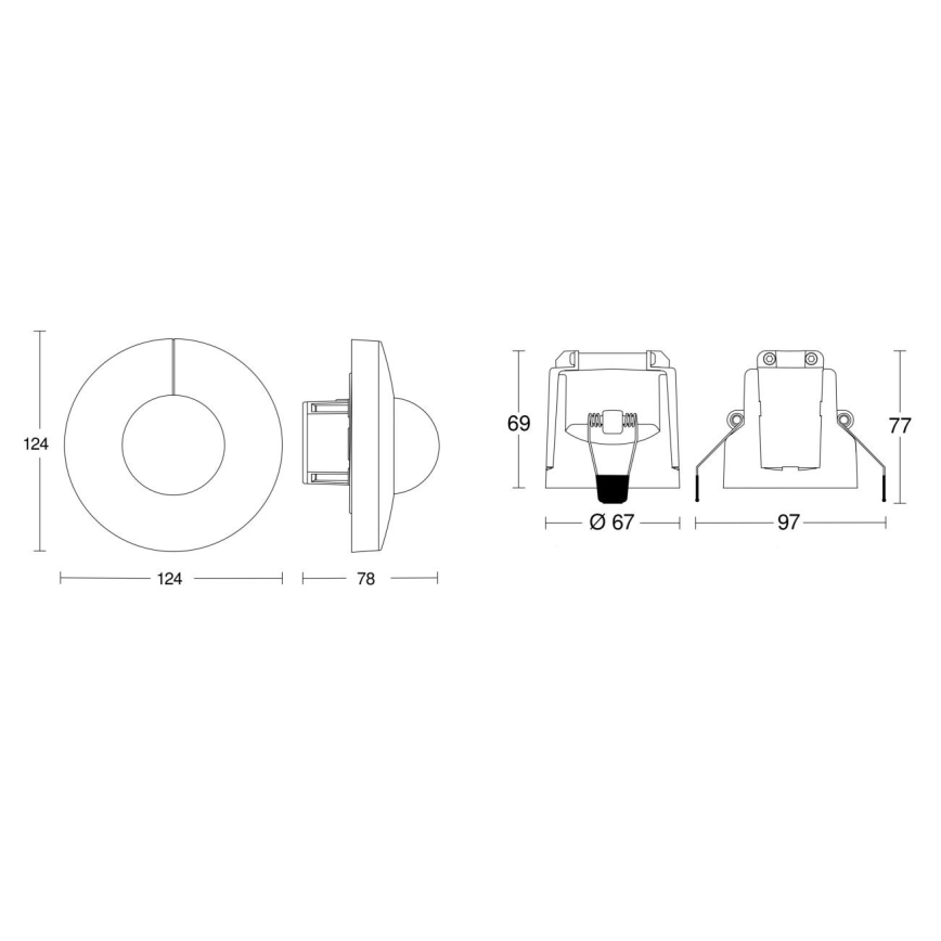 Steinel 080631 - Senzor pokreta IS 3360 DALI-2 APC okrugli beli