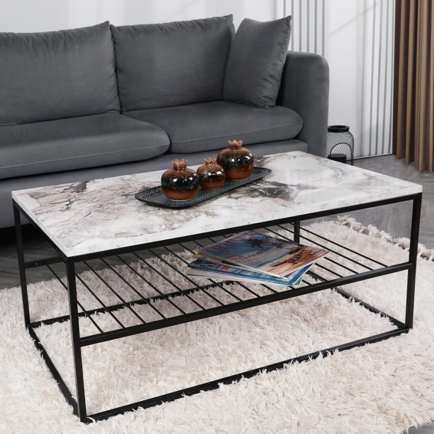 Sto za kafu ASUDE 43x95 cm crni/bela