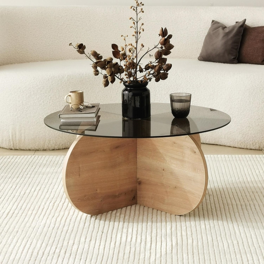 Sto za kafu BUBBLE 35x75 cm braon/crni