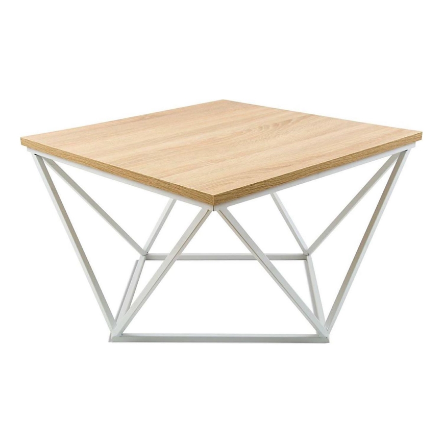 Sto za kafu CURVED 60x60 cm bela/bež