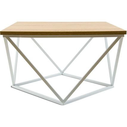 Sto za kafu CURVED 60x60 cm bela/bež