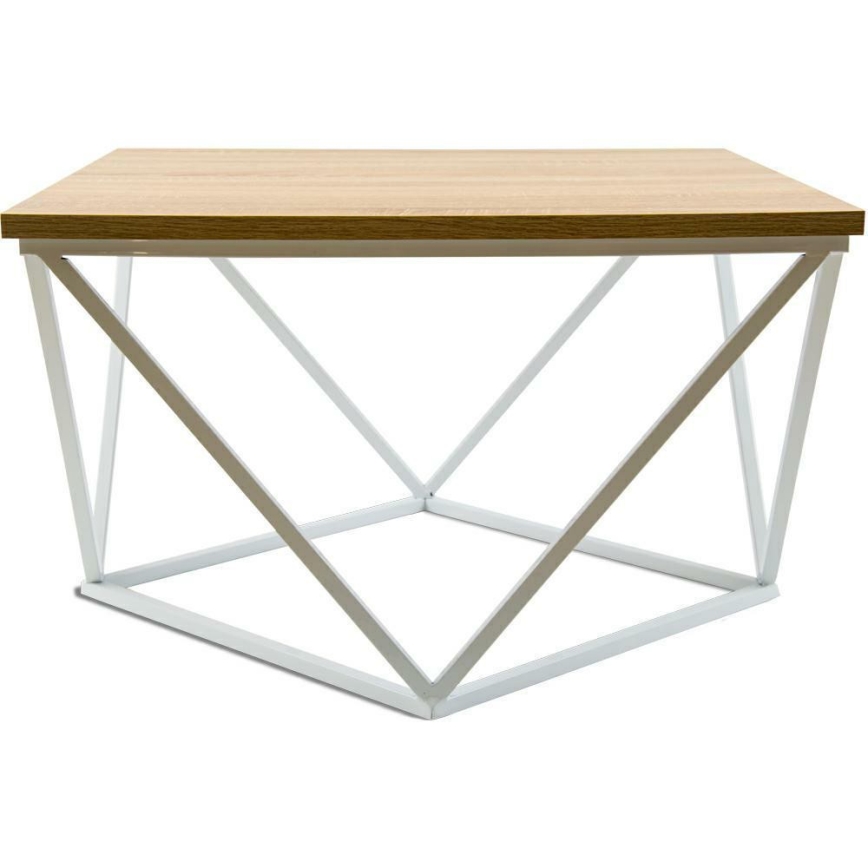 Sto za kafu CURVED 60x60 cm bela/bež