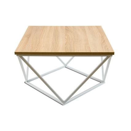 Sto za kafu CURVED 60x60 cm bela/bež