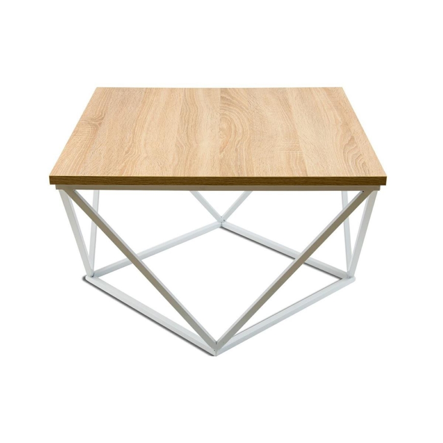 Sto za kafu CURVED 60x60 cm bela/bež