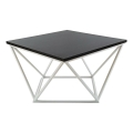 Sto za kafu CURVED 60x60 cm bela/crni