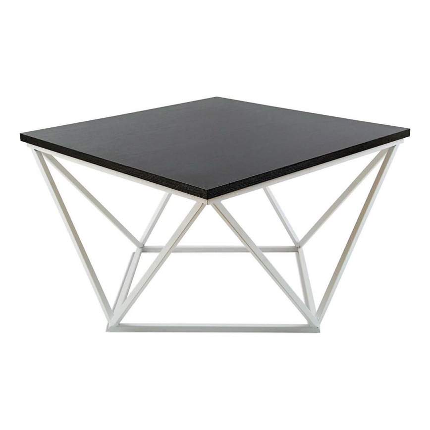 Sto za kafu CURVED 60x60 cm bela/crni