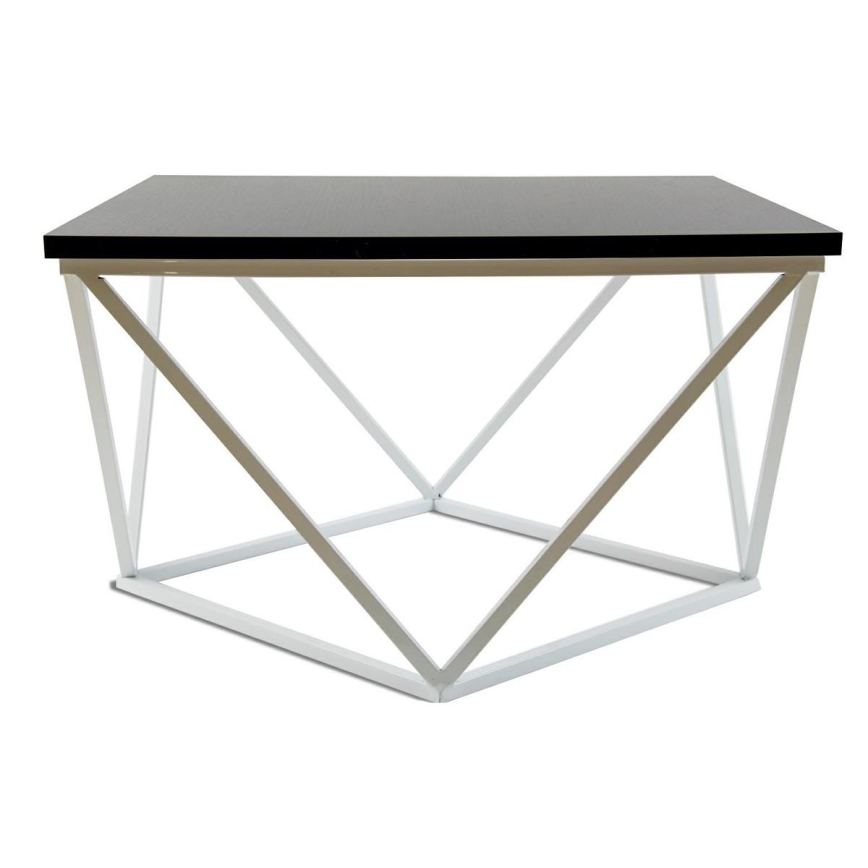 Sto za kafu CURVED 60x60 cm bela/crni