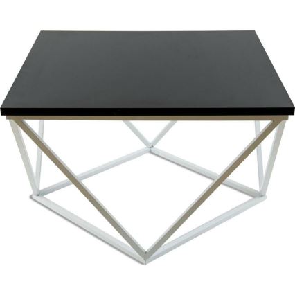 Sto za kafu CURVED 60x60 cm bela/crni