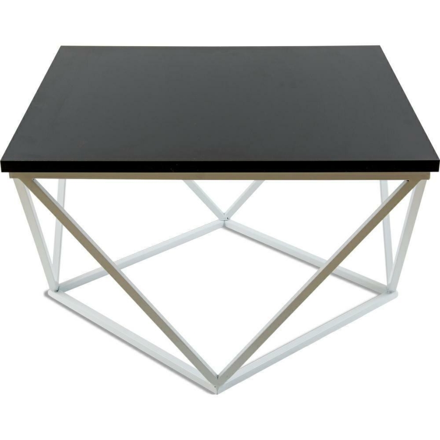 Sto za kafu CURVED 60x60 cm bela/crni