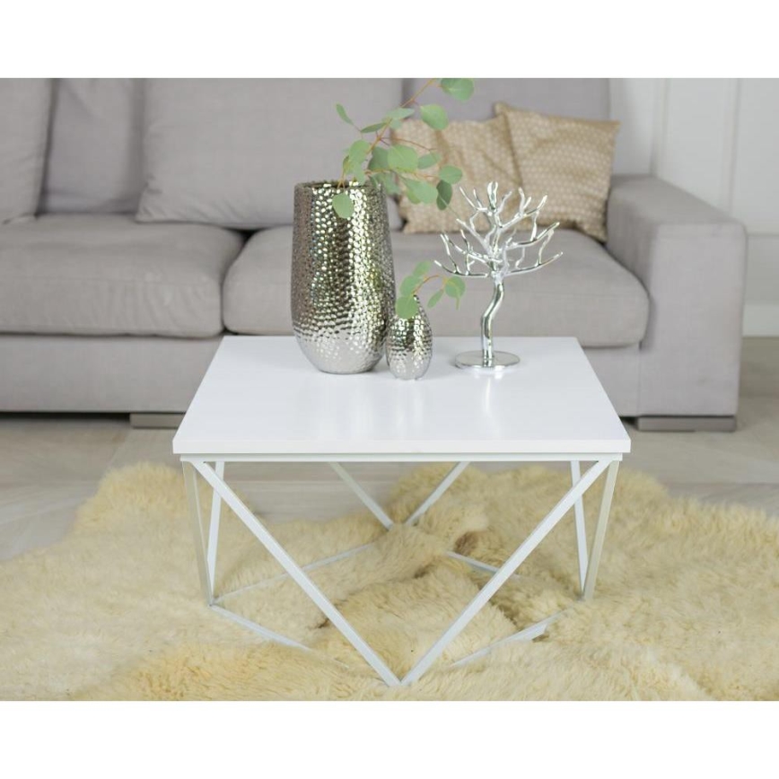 Sto za kafu CURVED 60x60 cm bela