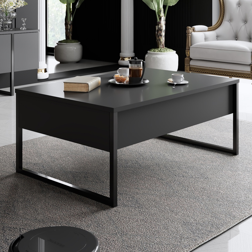 Sto za kafu LUXE 40x90 cm antr/crni