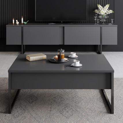 Sto za kafu LUXE 40x90 cm antr/crni