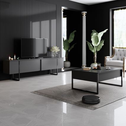Sto za kafu LUXE 40x90 cm antr/crni