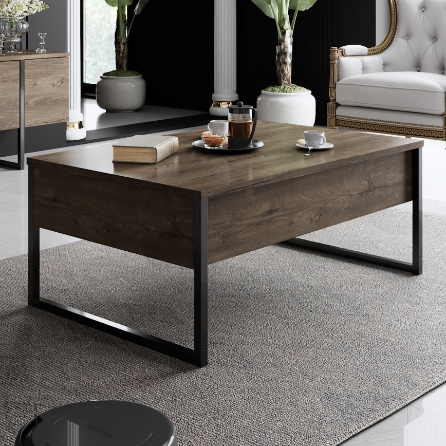 Sto za kafu LUXE 40x90 cm orah/crni