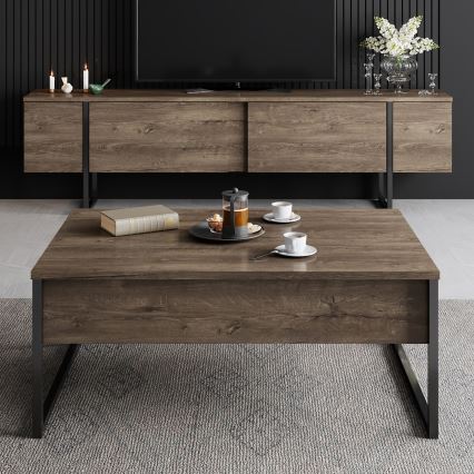 Sto za kafu LUXE 40x90 cm orah/crni