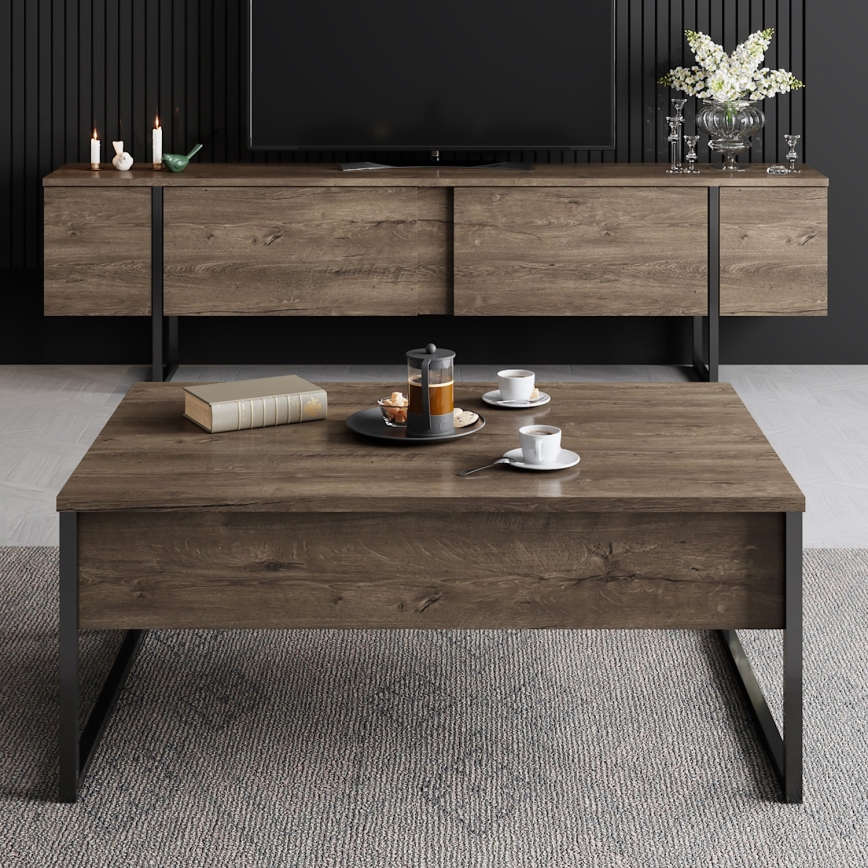 Sto za kafu LUXE 40x90 cm orah/crni