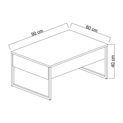 Sto za kafu LUXE 40x90 cm orah/crni