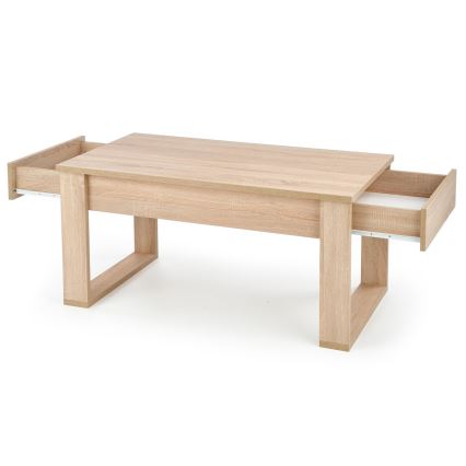 Stočić za kafu sa fiokama NEA 52x110 cm bež/hrast sonoma