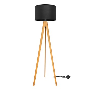 Stojeća lampa ALBA 1xE27/15W/230V crna/hrast