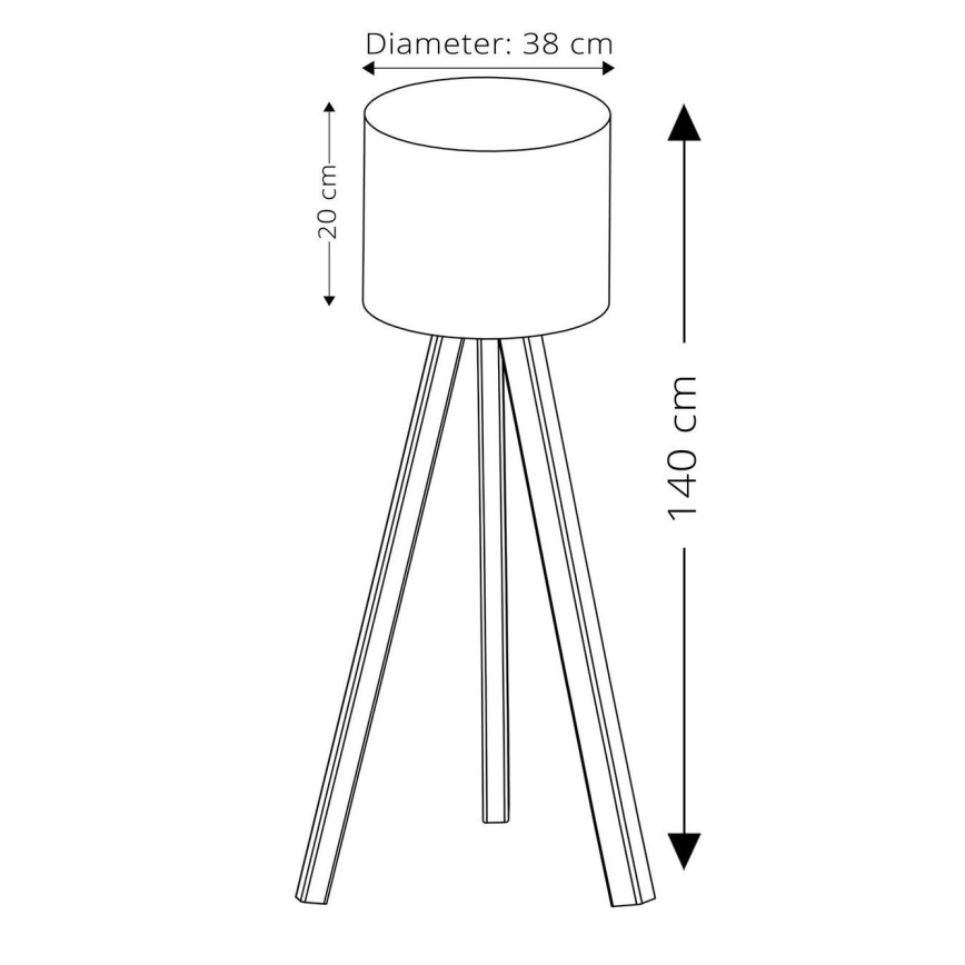 Stojeća lampa AYD 1xE27/40W/230V braon/bež
