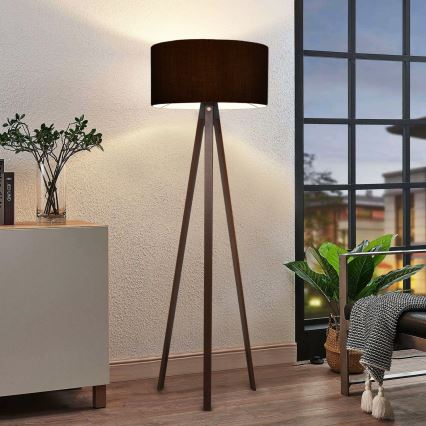 Stojeća lampa AYD 1xE27/40W/230V crna/smeđa