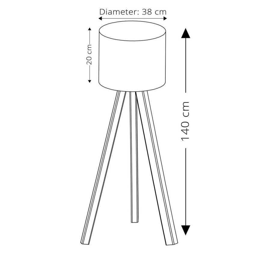 Stojeća lampa AYD 1xE27/40W/230V ružičasta/smeđa