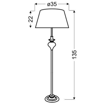Stojeća lampa GILLENIA 1xE27/60W/230V crna