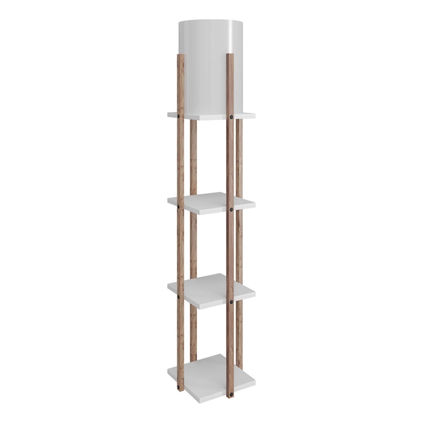 Stojeća lampa sa policama NORA 1xE27/40W/230V braon/bela