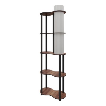 Stojeća lampa sa policama NOTO 1xE27/40W/230V braon/crna