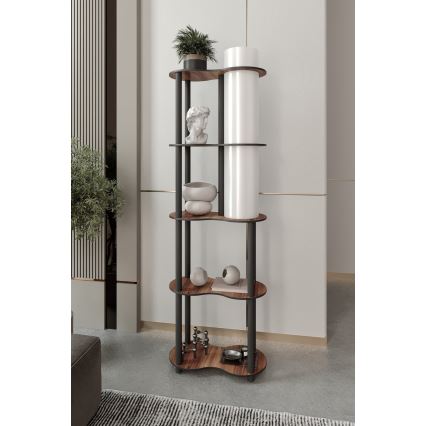Stojeća lampa sa policama NOTO 1xE27/40W/230V braon/crna