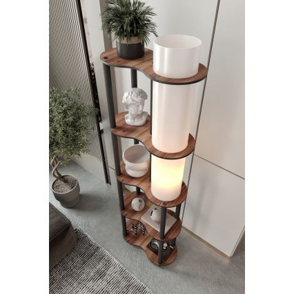 Stojeća lampa sa policama NOTO 1xE27/40W/230V braon/crna