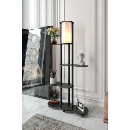 Stojeća lampa sa policama NOTO 1xE27/40W/230V crna
