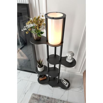 Stojeća lampa sa policama NOTO 1xE27/40W/230V crna
