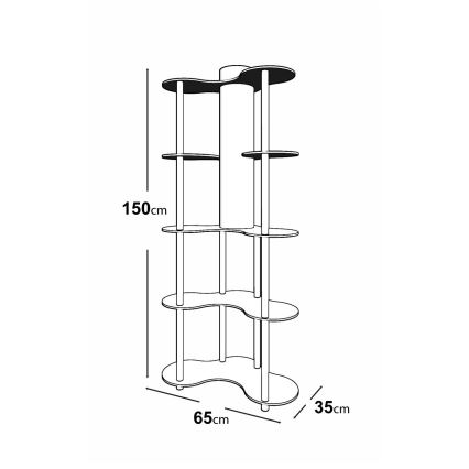 Stojeća lampa sa policama NOTO 1xE27/40W/230V crna