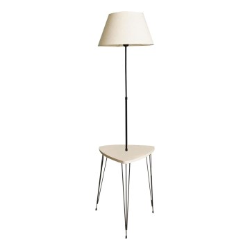 Stojeća lampa sa stolićem 1xE27/40W/230V crna/krem