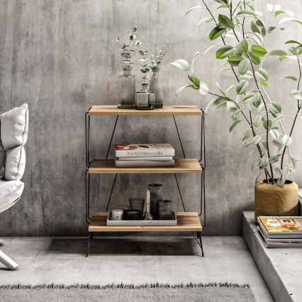 Stolić za odlaganje LAZANDOS 75x48 cm braon/crna