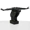 Stona dekoracija 19,5x16x38,5 cm smola/crna