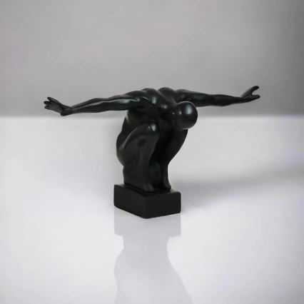 Stona dekoracija 19,5x16x38,5 cm smola/crna