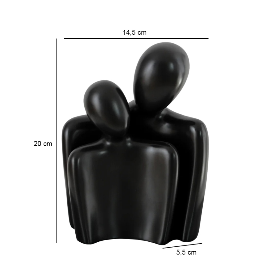 Stona dekoracija 20x5,5x14,5 cm, crna