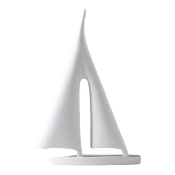 Stona dekoracija 21 cm, smola/bela