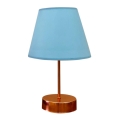 Stona lampa 1xE27/60W/230V plava/bakarna