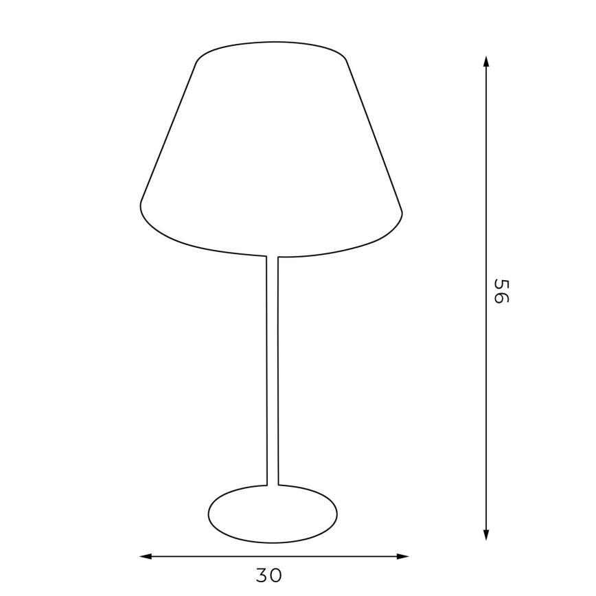 Stona lampa ARDEN 1xE27/60W/230V prečnika 30 cm crna/bela
