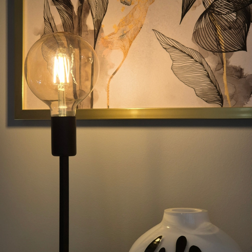 Stona lampa ASTRID 1xE27/60W/230V, mat crne boje