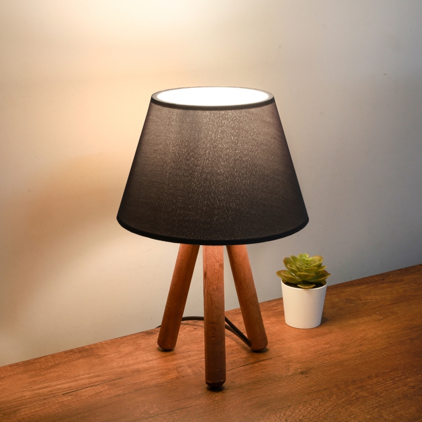 Stona lampa AYD 1xE27/40W/230V braon/crna